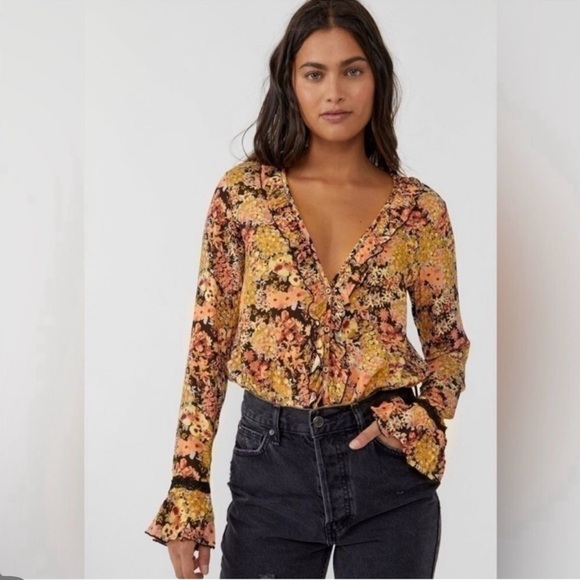 Free People Heat Wave Floral Bodysuit - Picture 8 of 10